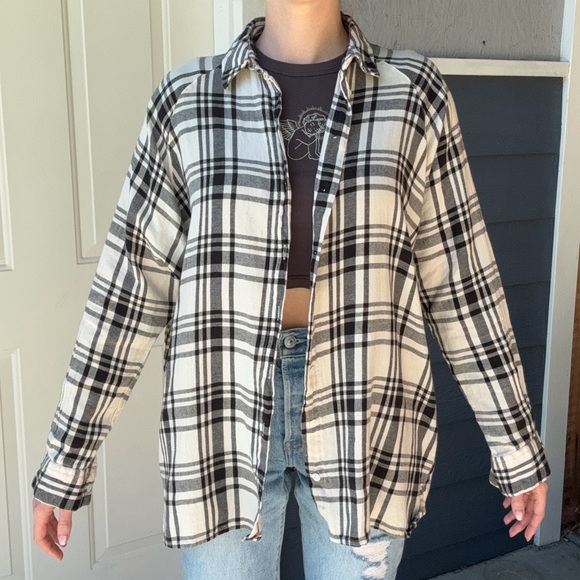 ASOS 100% Cotton Oversized Lightweight Plaid Shirt - Picture 2 of 10